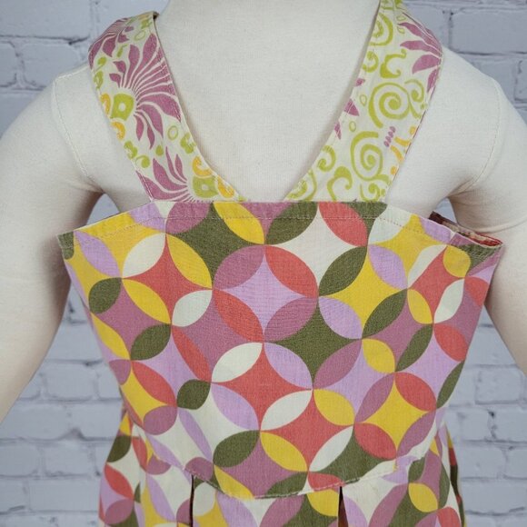 Ava Loves Olli Multicolor Print Adjustable Crossback Tie USA Made Dress Size 4T - Picture 6 of 13